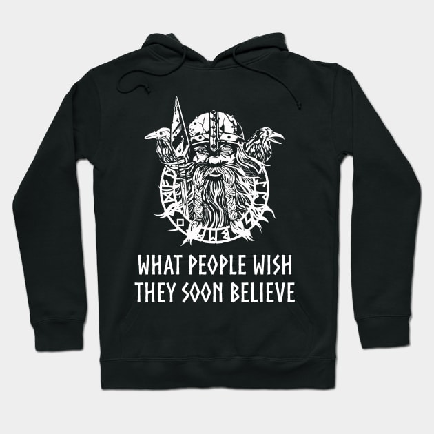 Medieval Viking Mythology Norse Proverb Scandinavian Odin Hoodie by Styr Designs